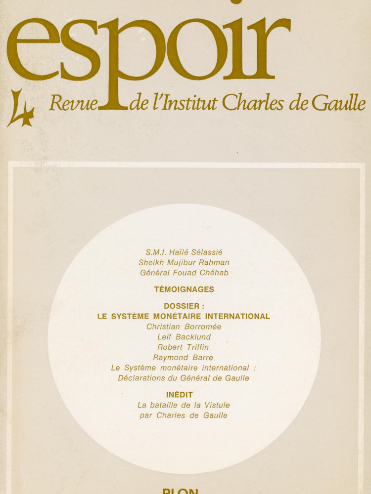 Revue Espoir n°4 – Le système monétaire international