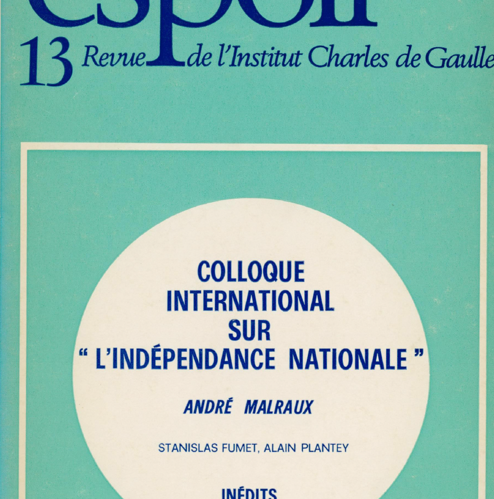 Revue Espoir n°13 – Colloque international sur "l'indépendance nationale"